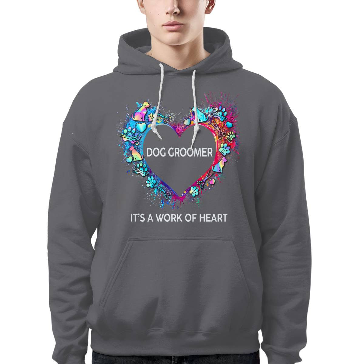 Awesome Dog Groomer Its a work of heart-T-shirt - grunx260804-0030