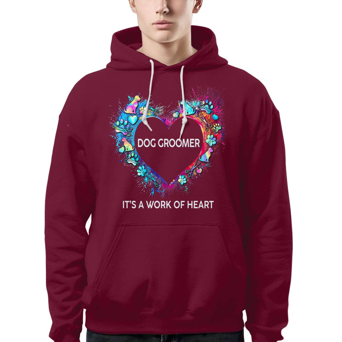 Awesome Dog Groomer Its a work of heart-T-shirt - grunx260804-0030