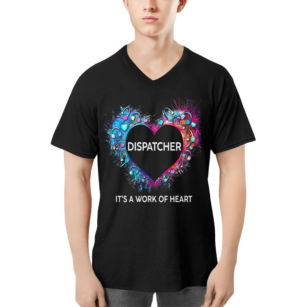 Awesome Dispatcher Its a work of heart-T-shirt - grunx260804-0016