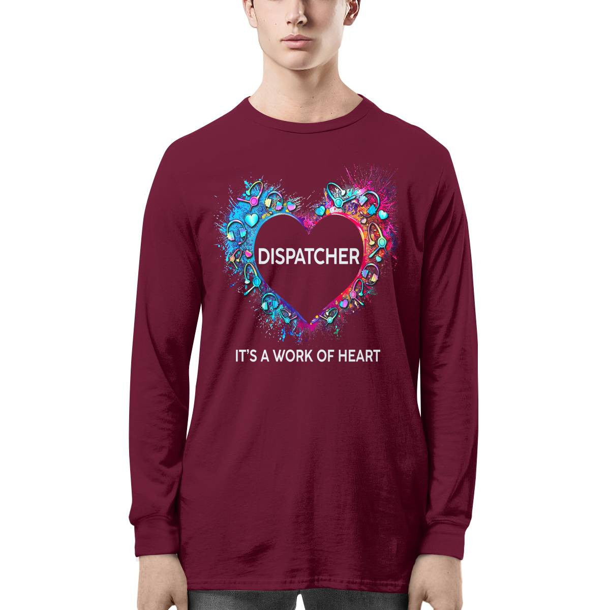 Awesome Dispatcher Its a work of heart-T-shirt - grunx260804-0016