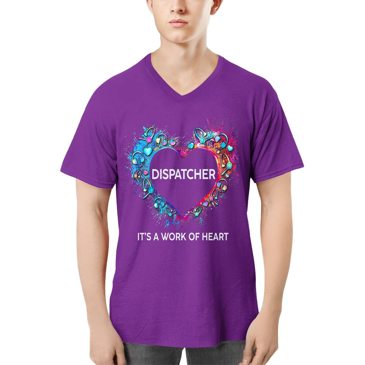 Awesome Dispatcher Its a work of heart-T-shirt - grunx260804-0016