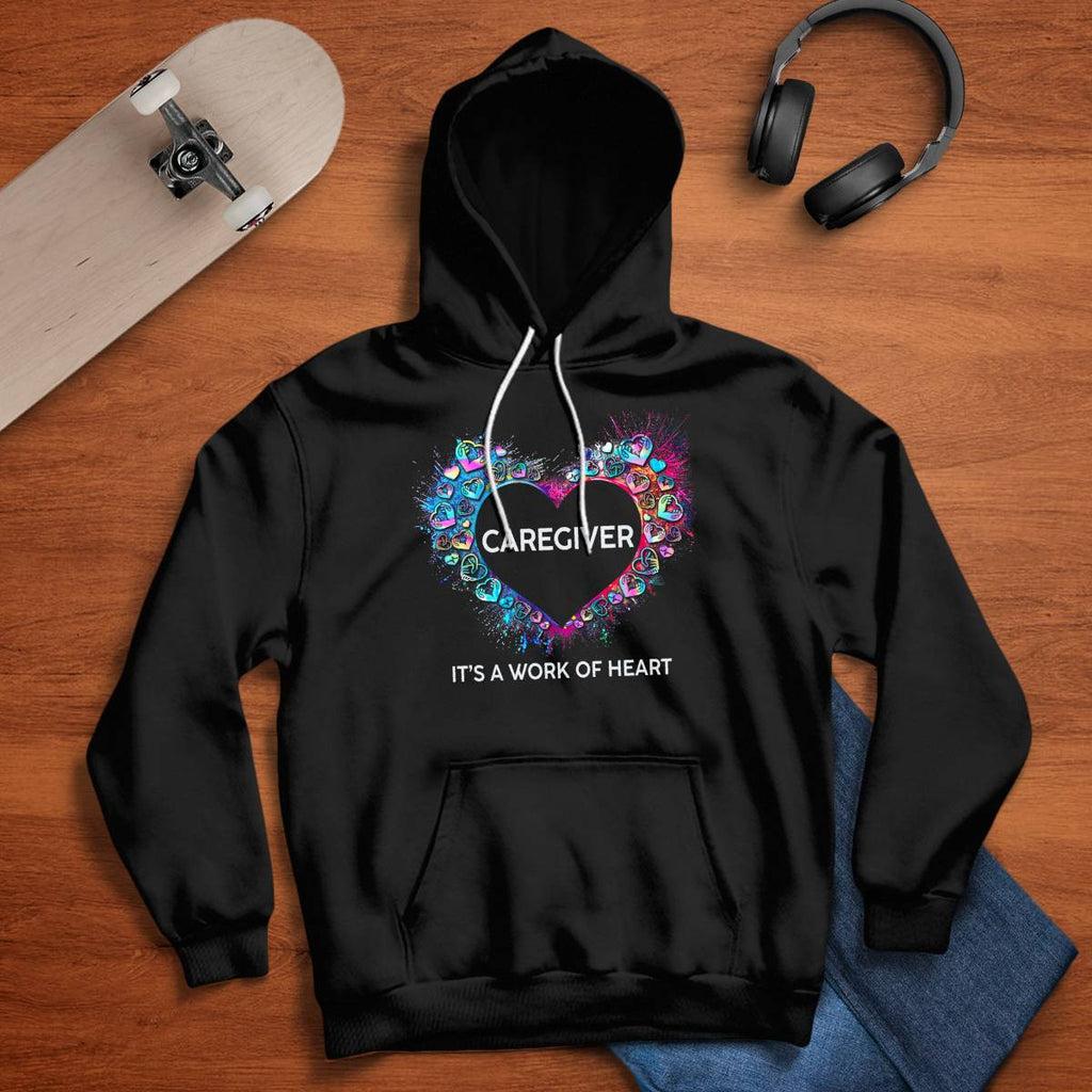 Awesome Caregiver Its a work of heart-T-shirt-#F290624WORKOF7FCAREZ4