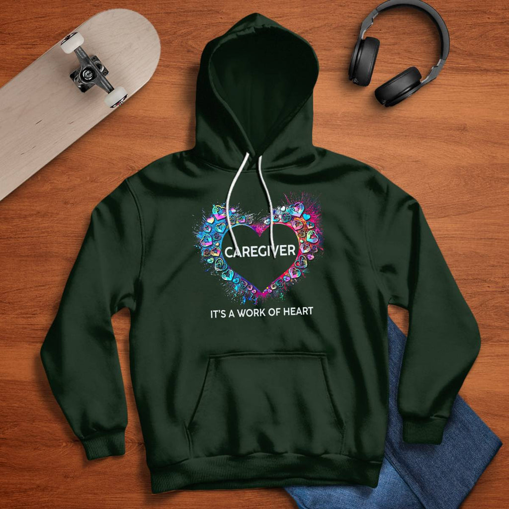 Awesome Caregiver Its a work of heart-T-shirt-#F290624WORKOF7FCAREZ4