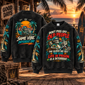Don't Piss Off Old People – Funny Tropical Skull Sweatshirt