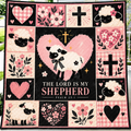 The Lord Is My Shepherd Cute Lamb Quilt