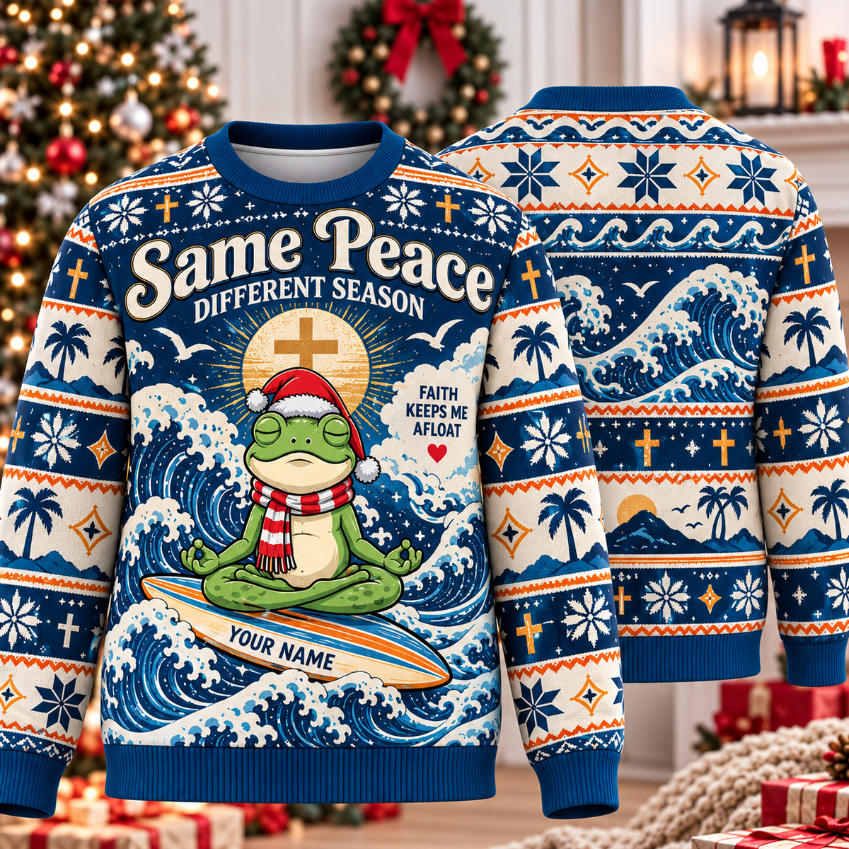 Personalized Same Peace Different Season Ugly Sweater