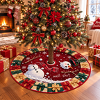 Fallen Snowman Christmas Tree Skirt