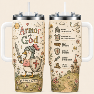 Cute Duck Knight 40oz Top Tumbler
