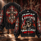 I'm Not Old, I'm Just a Legend – Biker Skull Sweatshirt