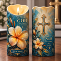 Personalized With God All Things Are Possible Flameless LED Candle
