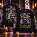 I Avoid Shit – Sarcastic Purple Grim Reaper Sweatshirt