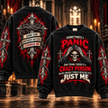 It's Just Me – Funny Hooded Skull Sweatshirt