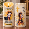 Personalized Let God Fix It Horse Flameless LED Candle
