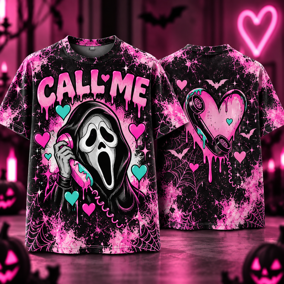 Call Me Hooded Horror Mask T-Shirt