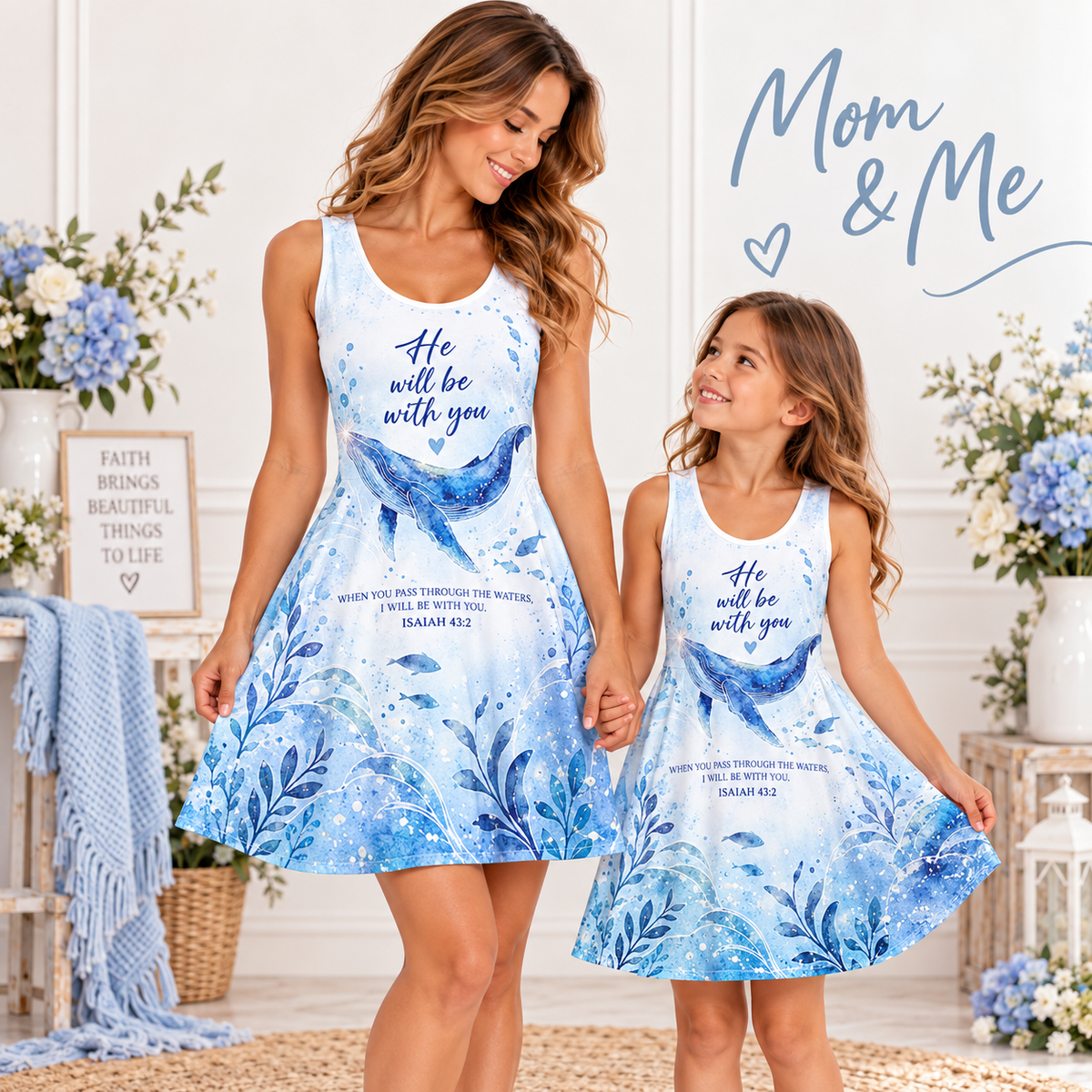 He Will Be With You Mom & Me Sleeveless Dress