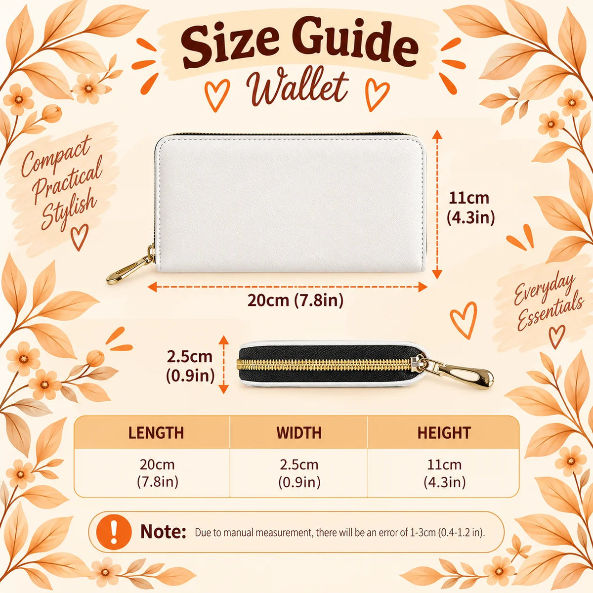 Personalized Floral Books PU Leather Handbag & Leather Long Wallet