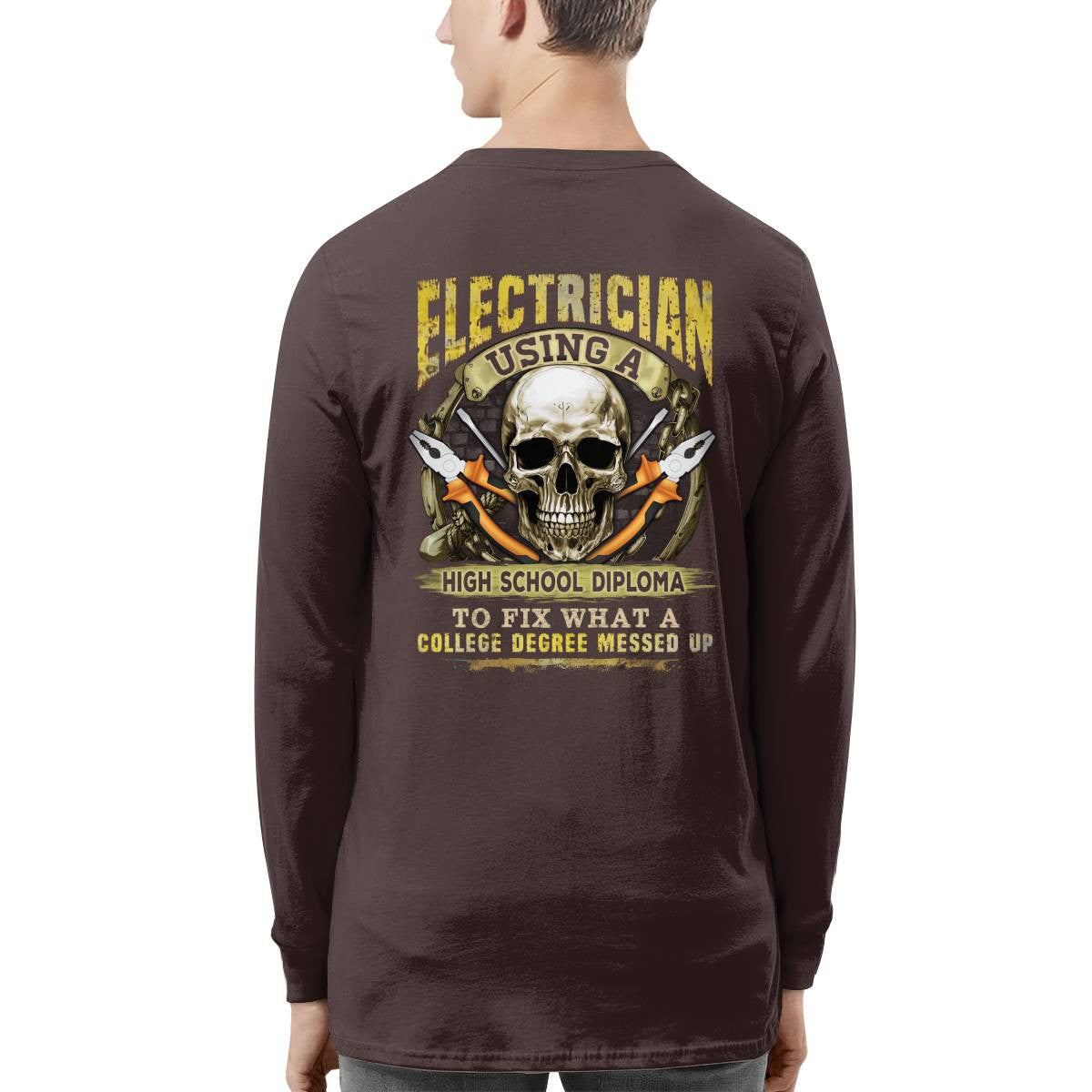 Awesome Electrician using a high school diploma-T-shirt - grunx260804-0087