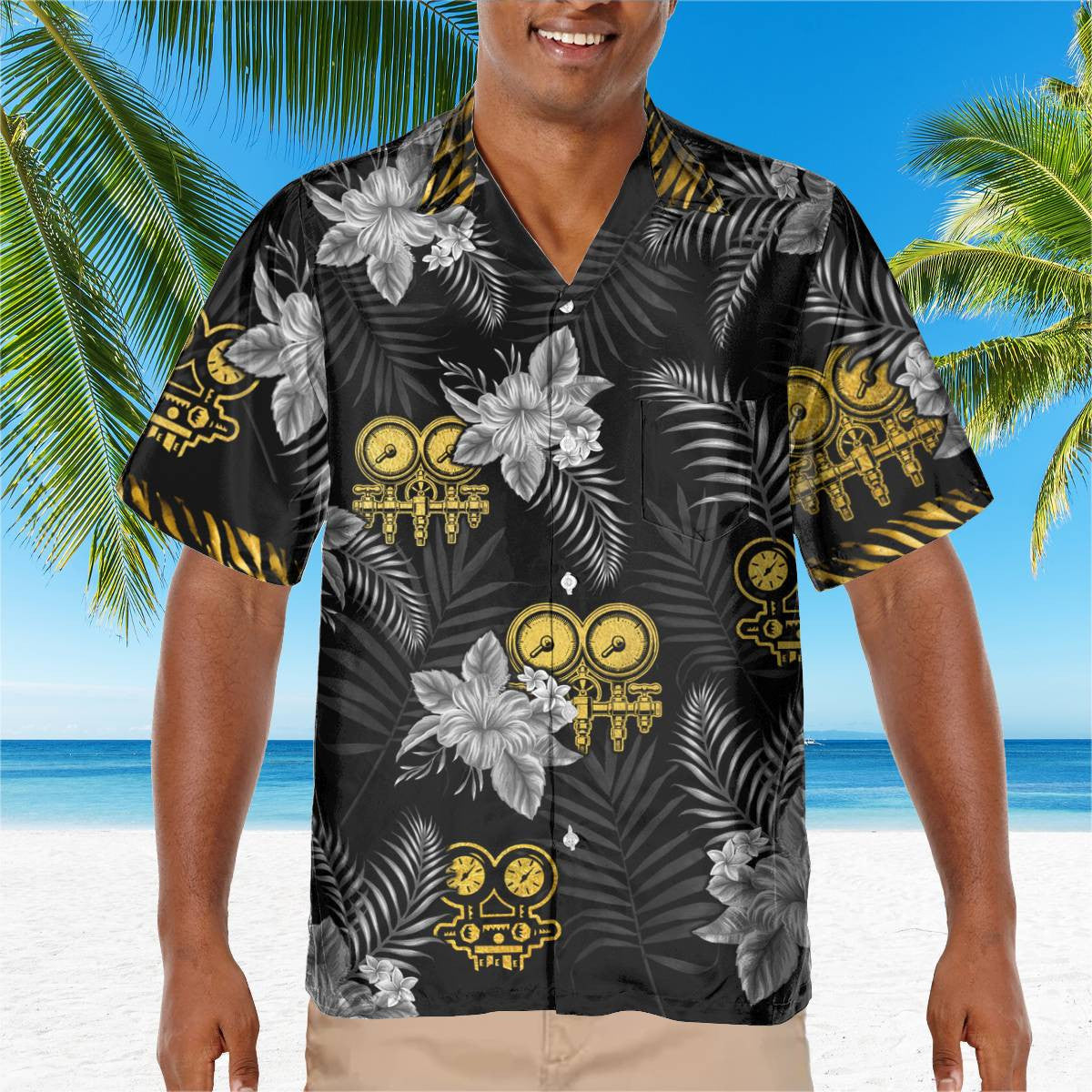 Awesome HVAC Tech - AOP Pocket Hawaiian Shirt - grunx260804-0208