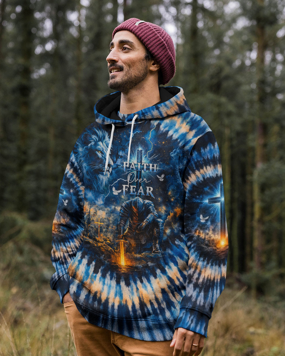 Faith Over Fear Swirl  Men's All Over Print Shirt - Trunx133057