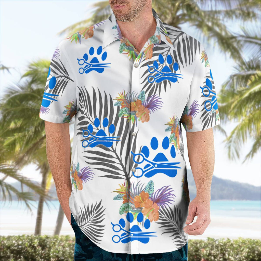 Awesome Dog Groomer-AOP Hawaii Shirt - grunx260804-0029