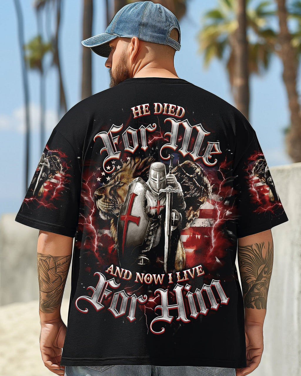 He Died For Me Lion Warrior Men's All Over Print Shirt - Trunx874128