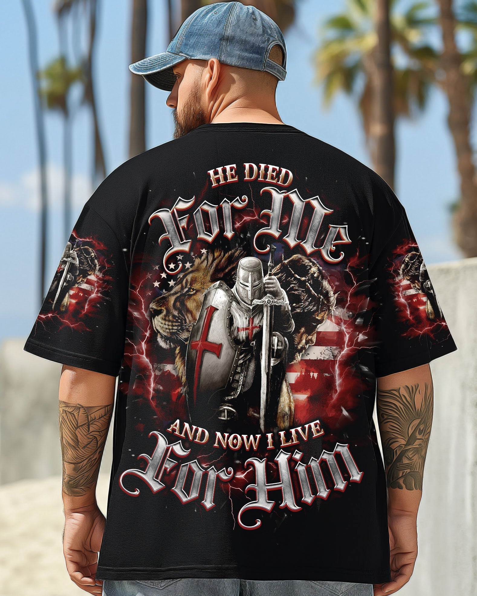 He Died For Me Lion Warrior Men's All Over Print Shirt - Trunx874128