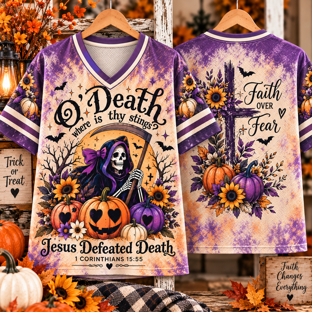O Death Where Is Thy Sting Grim Reaper T-Shirt Jersey