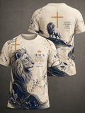Jesus Is Still King Lion Cross Shirt – Hebrews 13:8 | Christian Apparel