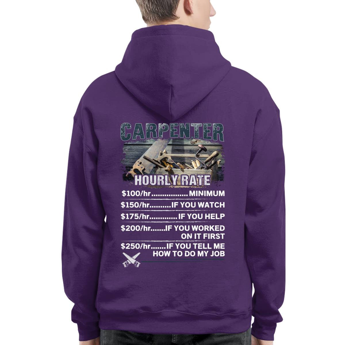 Awesome Carpenter Hourly Rate-T-shirt-#M120724HORLY3BCARPZ8
