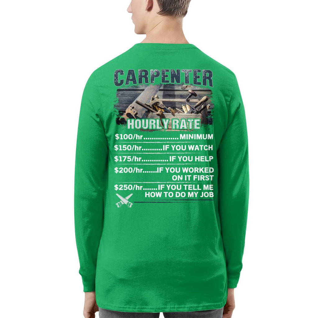 Awesome Carpenter Hourly Rate-T-shirt-#M120724HORLY3BCARPZ8