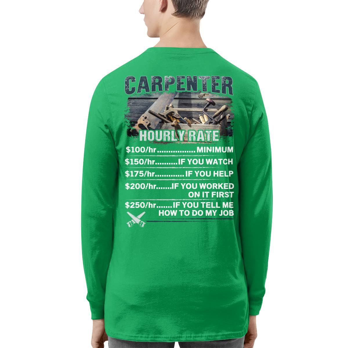 Awesome Carpenter Hourly Rate-T-shirt-#M120724HORLY3BCARPZ8