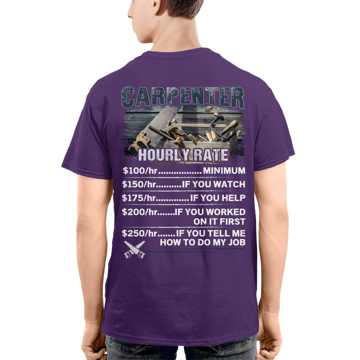 Awesome Carpenter Hourly Rate-T-shirt-#M120724HORLY3BCARPZ8