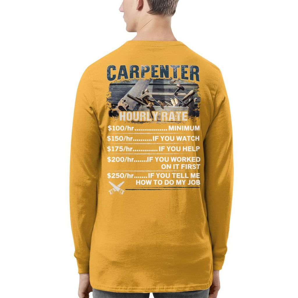 Awesome Carpenter Hourly Rate-T-shirt-#M120724HORLY3BCARPZ8