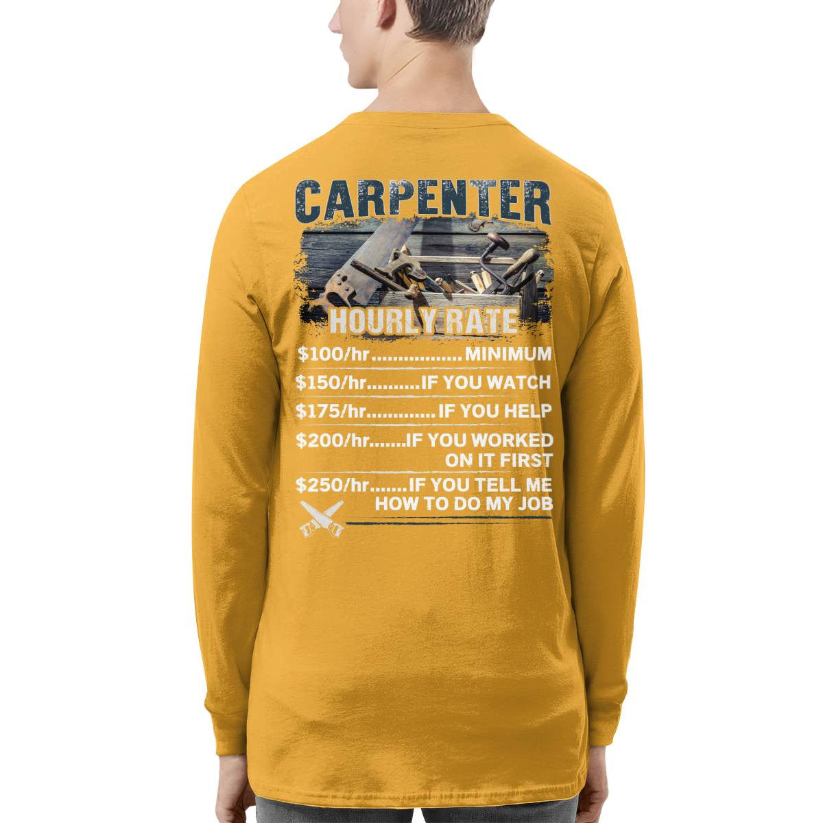 Awesome Carpenter Hourly Rate-T-shirt-#M120724HORLY3BCARPZ8