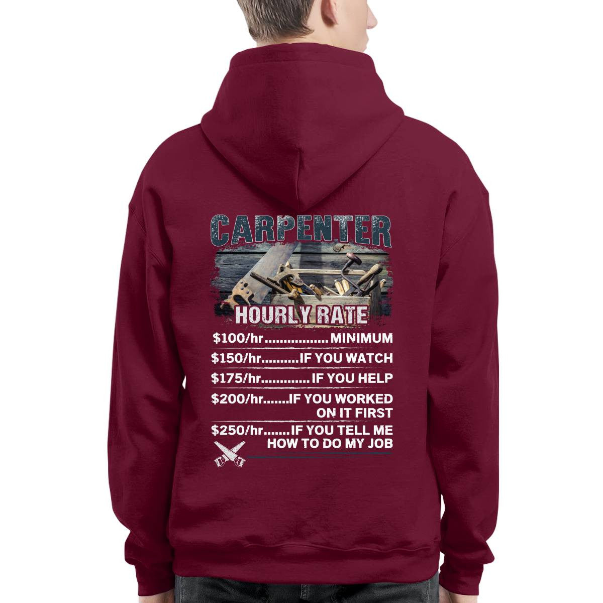 Awesome Carpenter Hourly Rate-T-shirt-#M120724HORLY3BCARPZ8