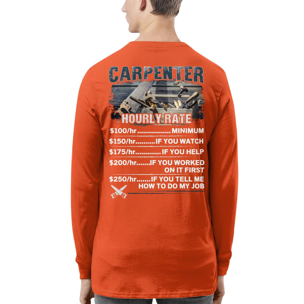 Awesome Carpenter Hourly Rate-T-shirt-#M120724HORLY3BCARPZ8