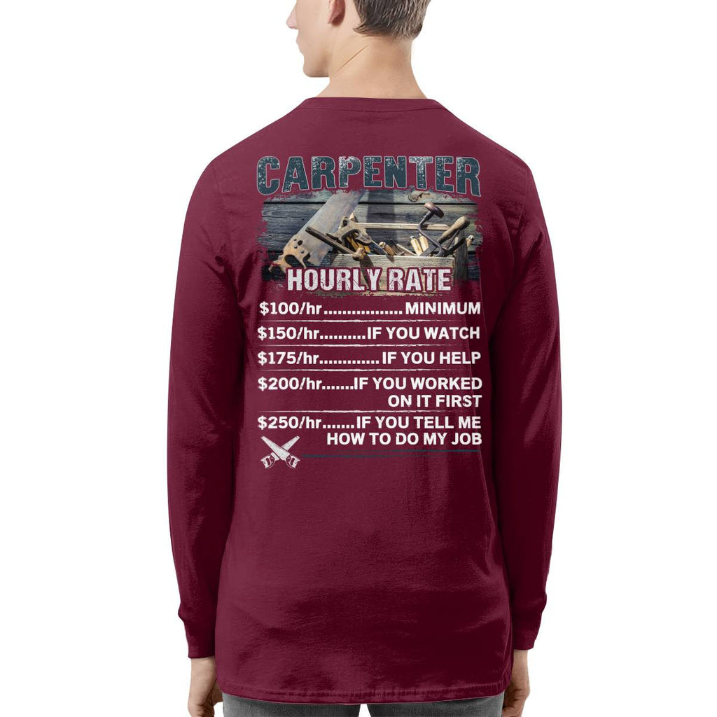 Awesome Carpenter Hourly Rate-T-shirt-#M120724HORLY3BCARPZ8