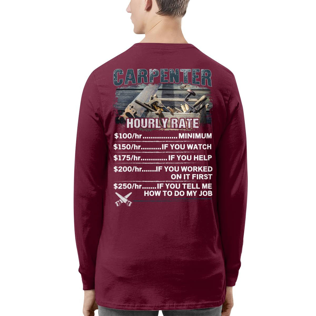 Awesome Carpenter Hourly Rate-T-shirt-#M120724HORLY3BCARPZ8
