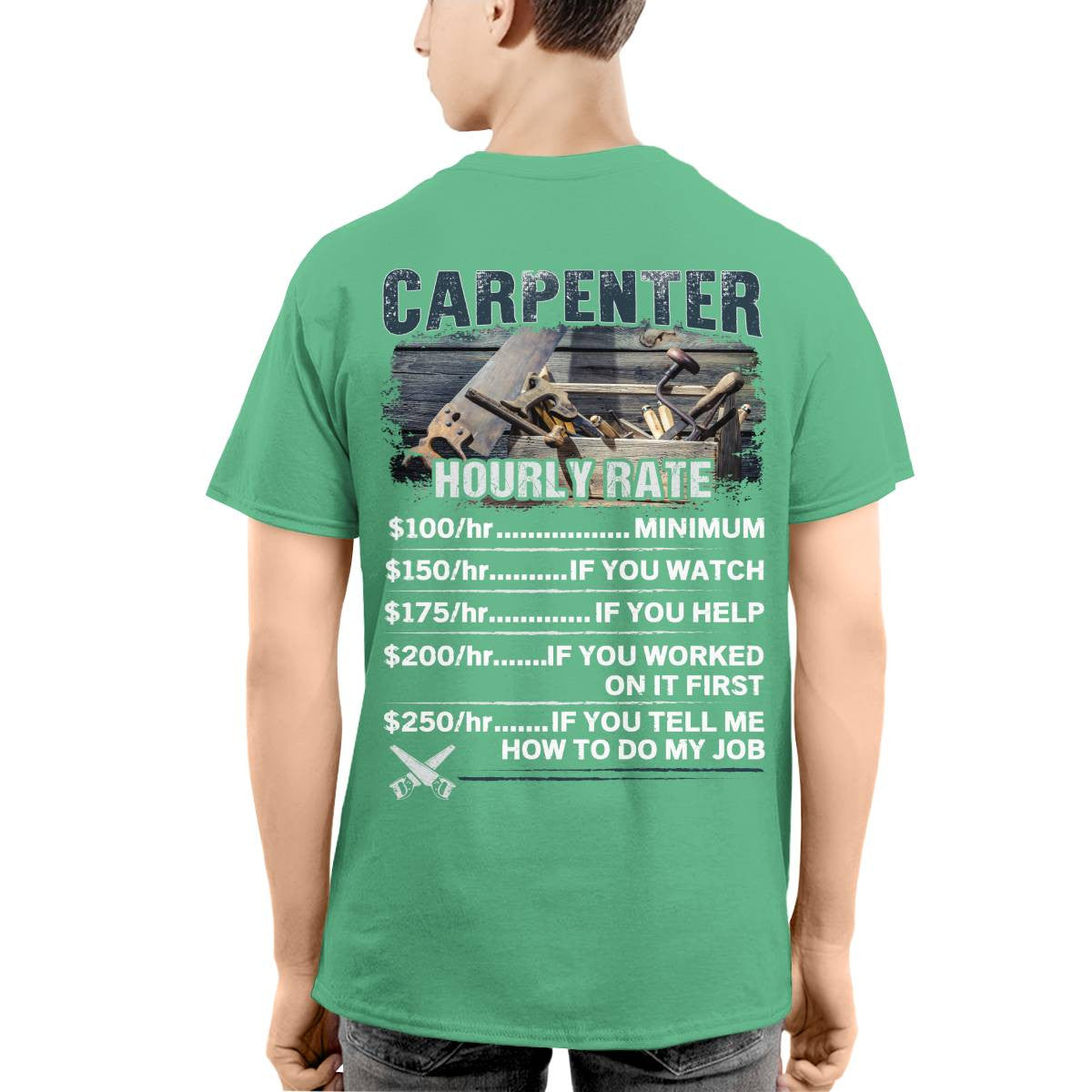 Awesome Carpenter Hourly Rate-T-shirt-#M120724HORLY3BCARPZ8