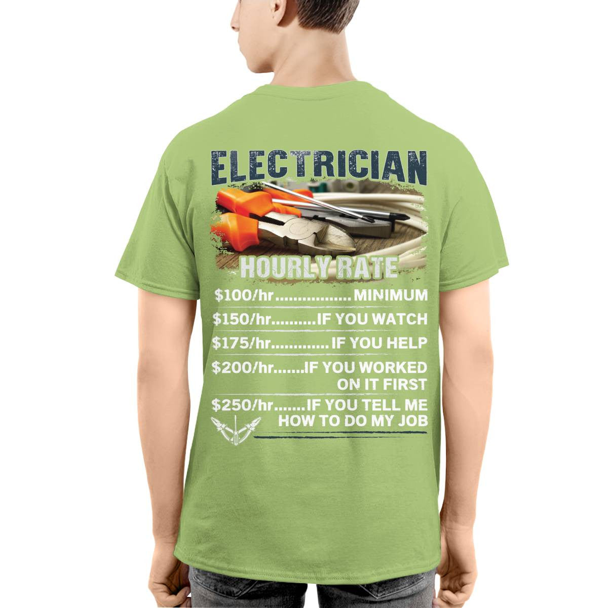 Awesome Electrician Hourly Rate-T-shirt - grunx260804-0062