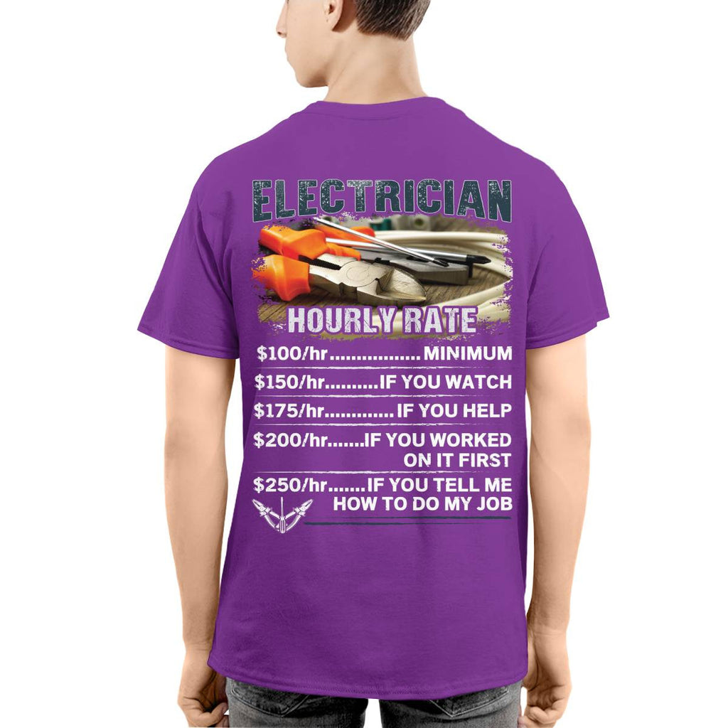 Awesome Electrician Hourly Rate-T-shirt - grunx260804-0062