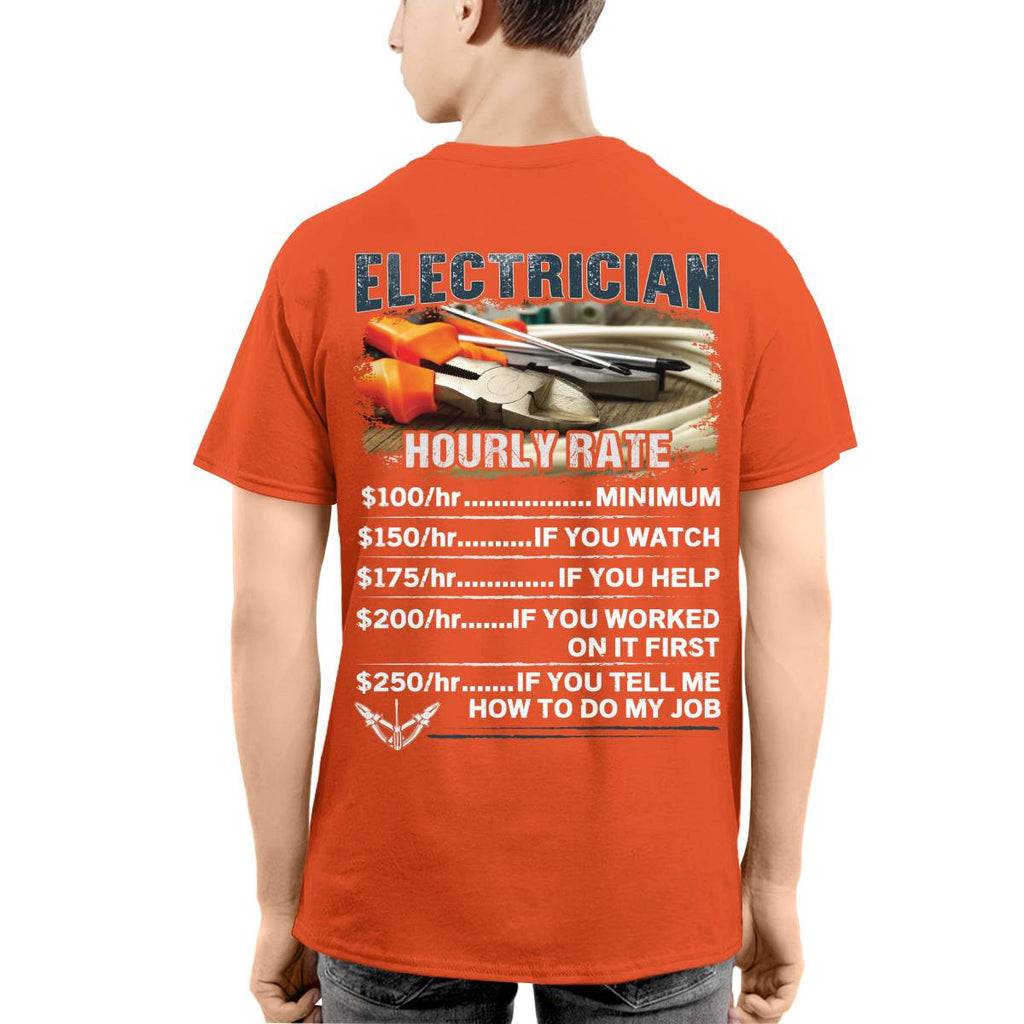 Awesome Electrician Hourly Rate-T-shirt - grunx260804-0062