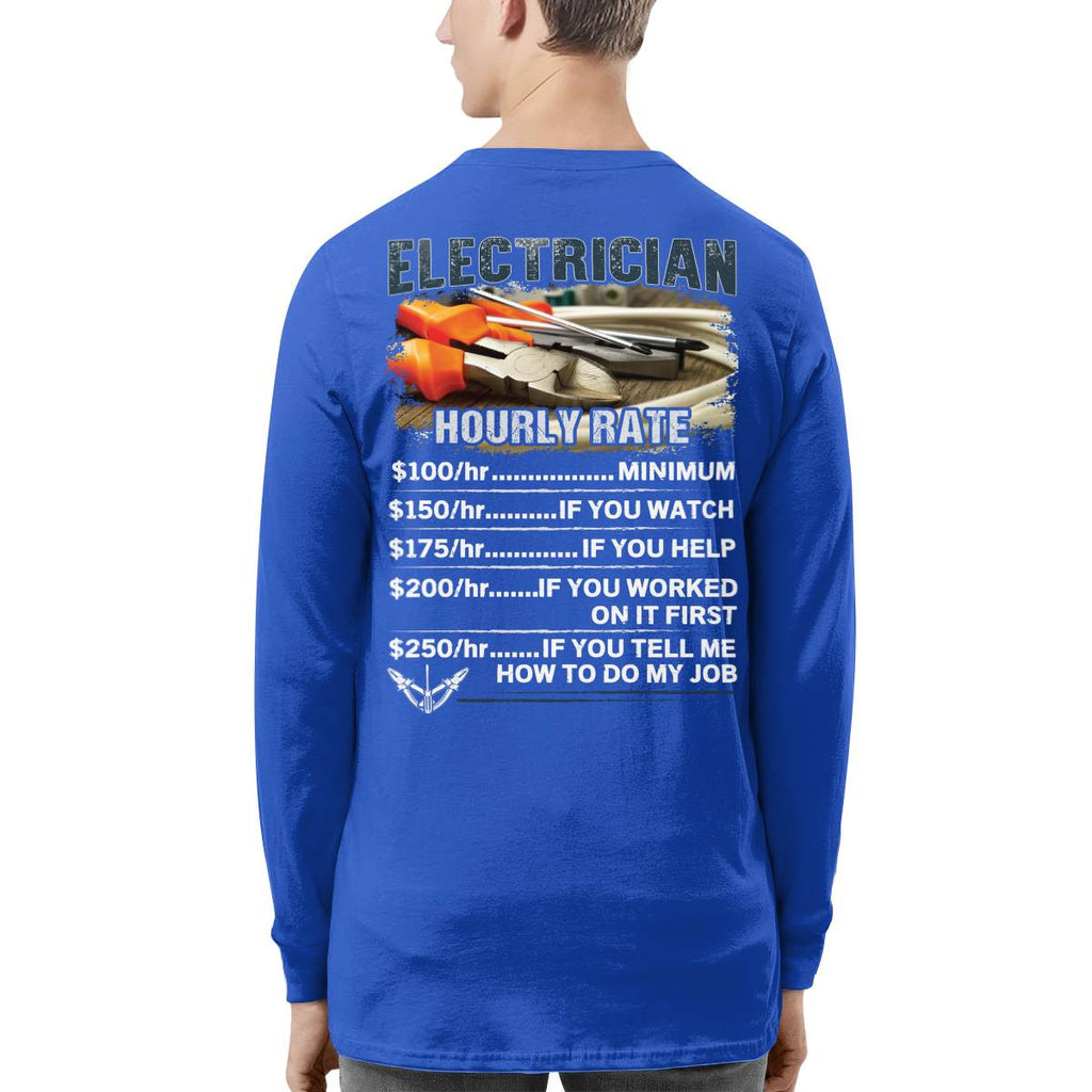 Awesome Electrician Hourly Rate-T-shirt - grunx260804-0062