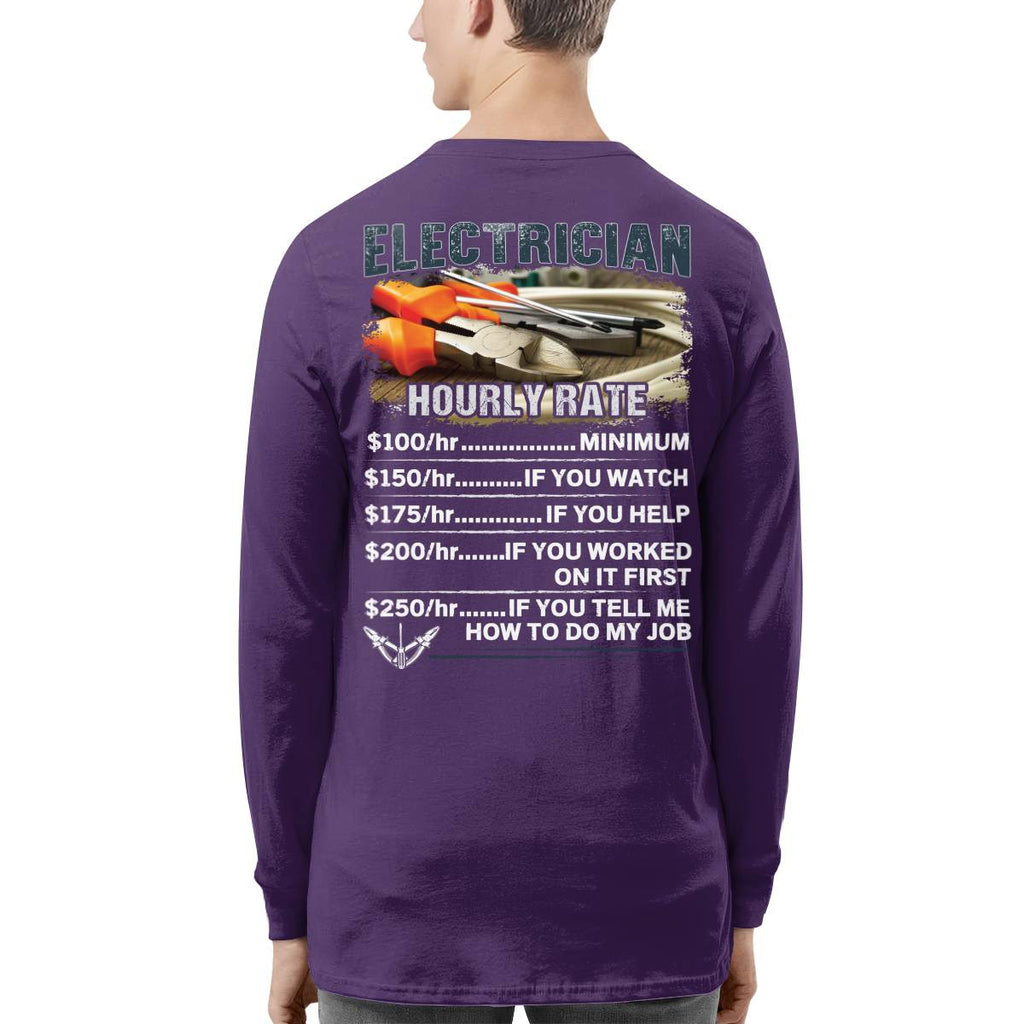 Awesome Electrician Hourly Rate-T-shirt - grunx260804-0062