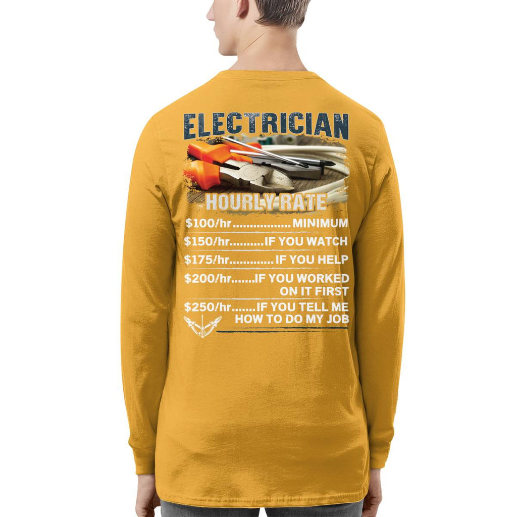 Awesome Electrician Hourly Rate-T-shirt - grunx260804-0062