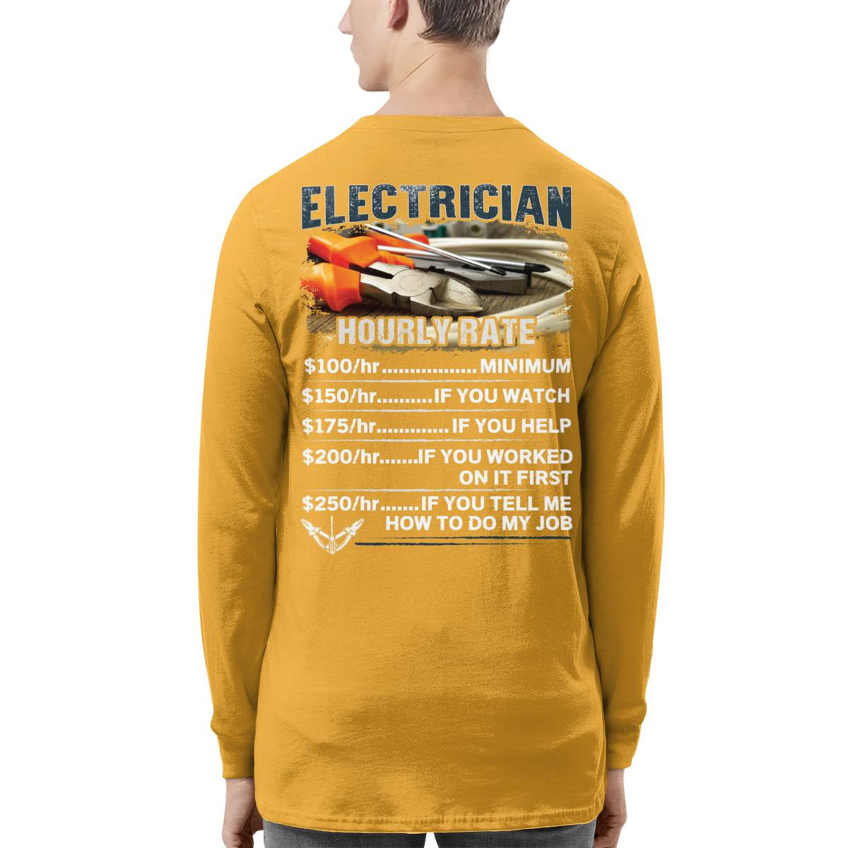 Awesome Electrician Hourly Rate-T-shirt - grunx260804-0062