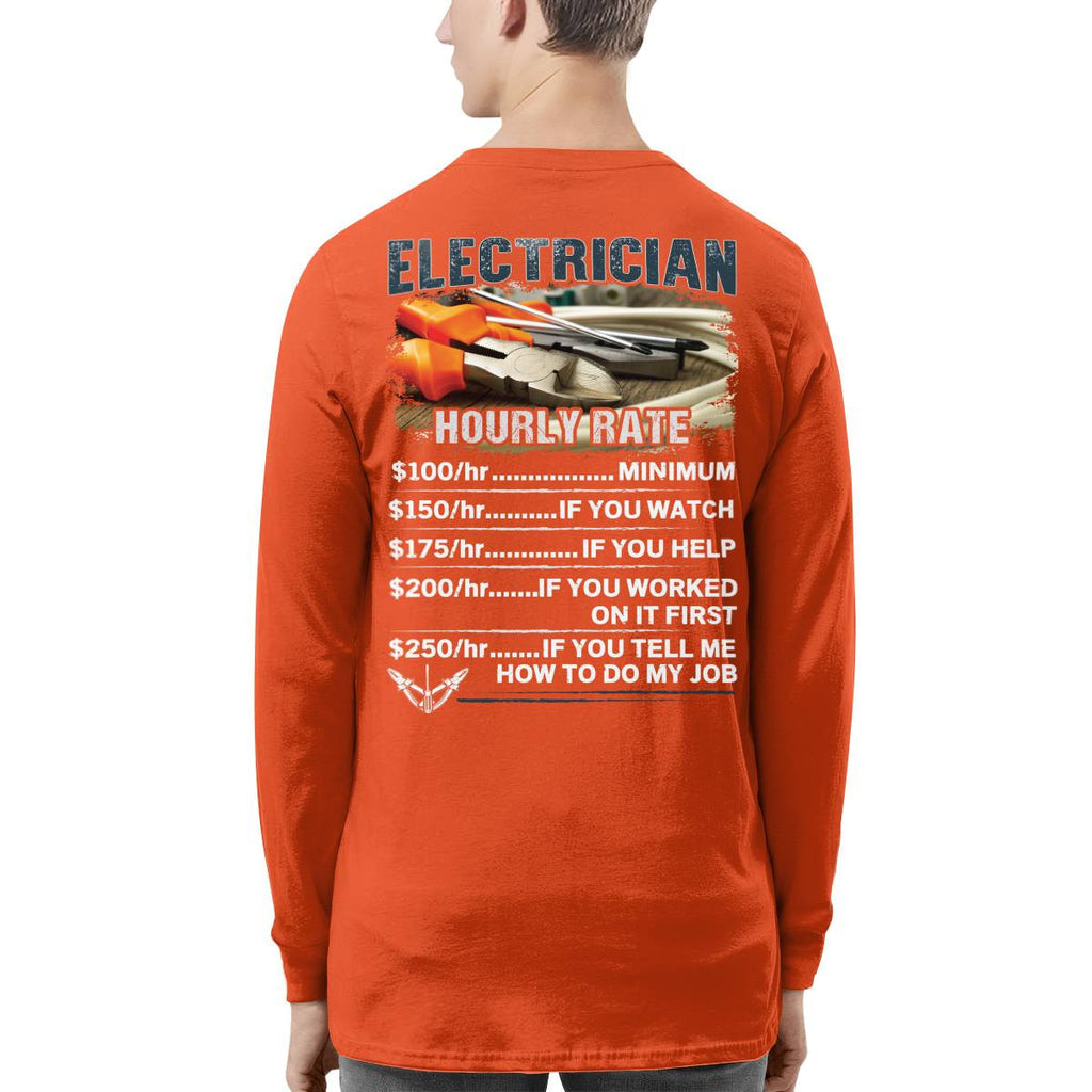 Awesome Electrician Hourly Rate-T-shirt - grunx260804-0062