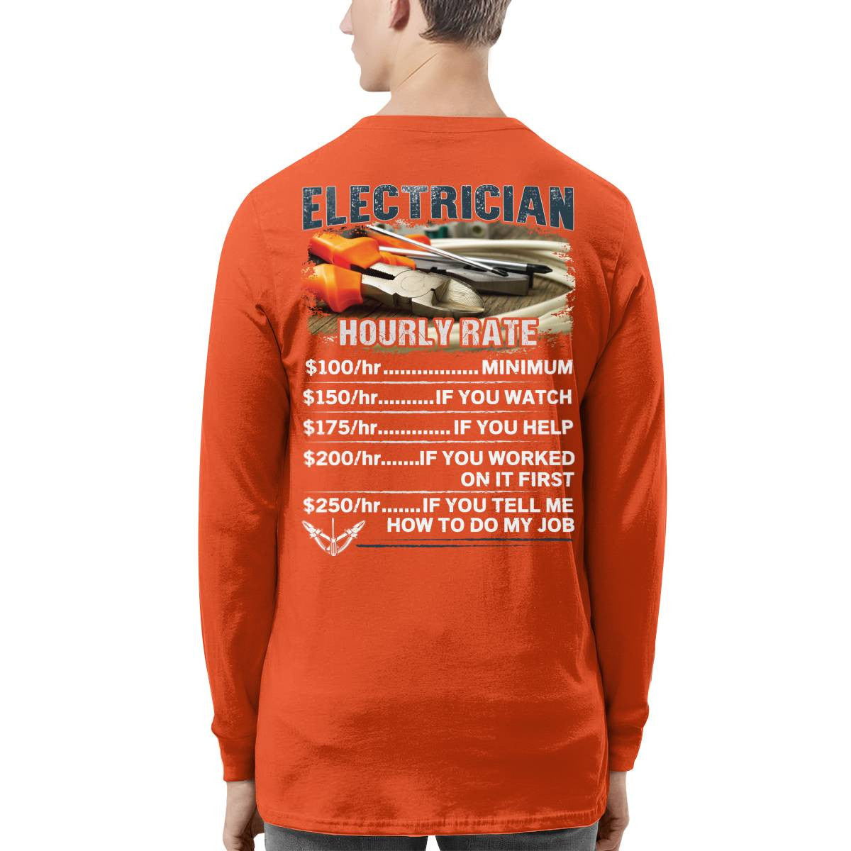 Awesome Electrician Hourly Rate-T-shirt - grunx260804-0062