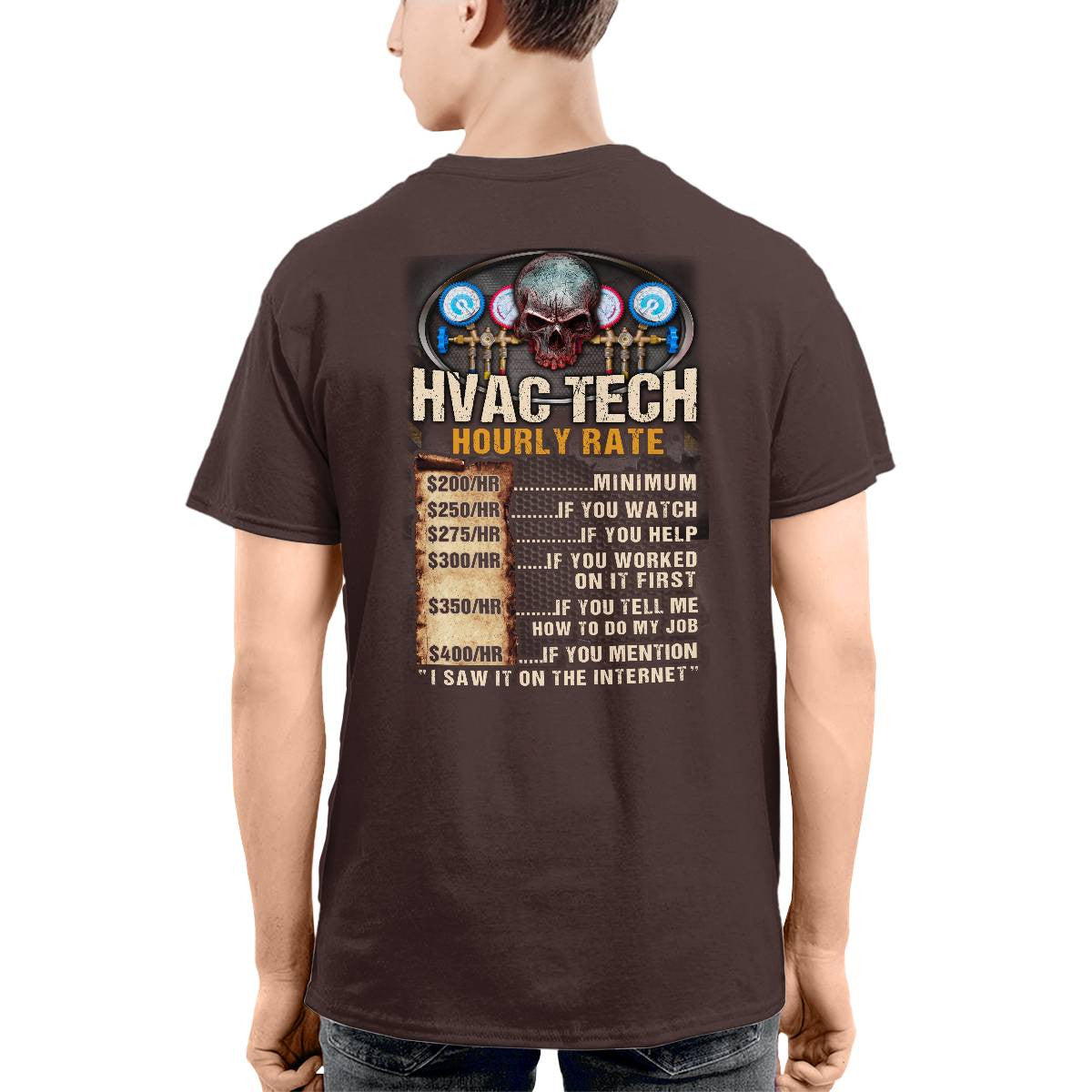 Awesome HVAC Tech Hourly Rate-Hoodie - grunx260804-0235