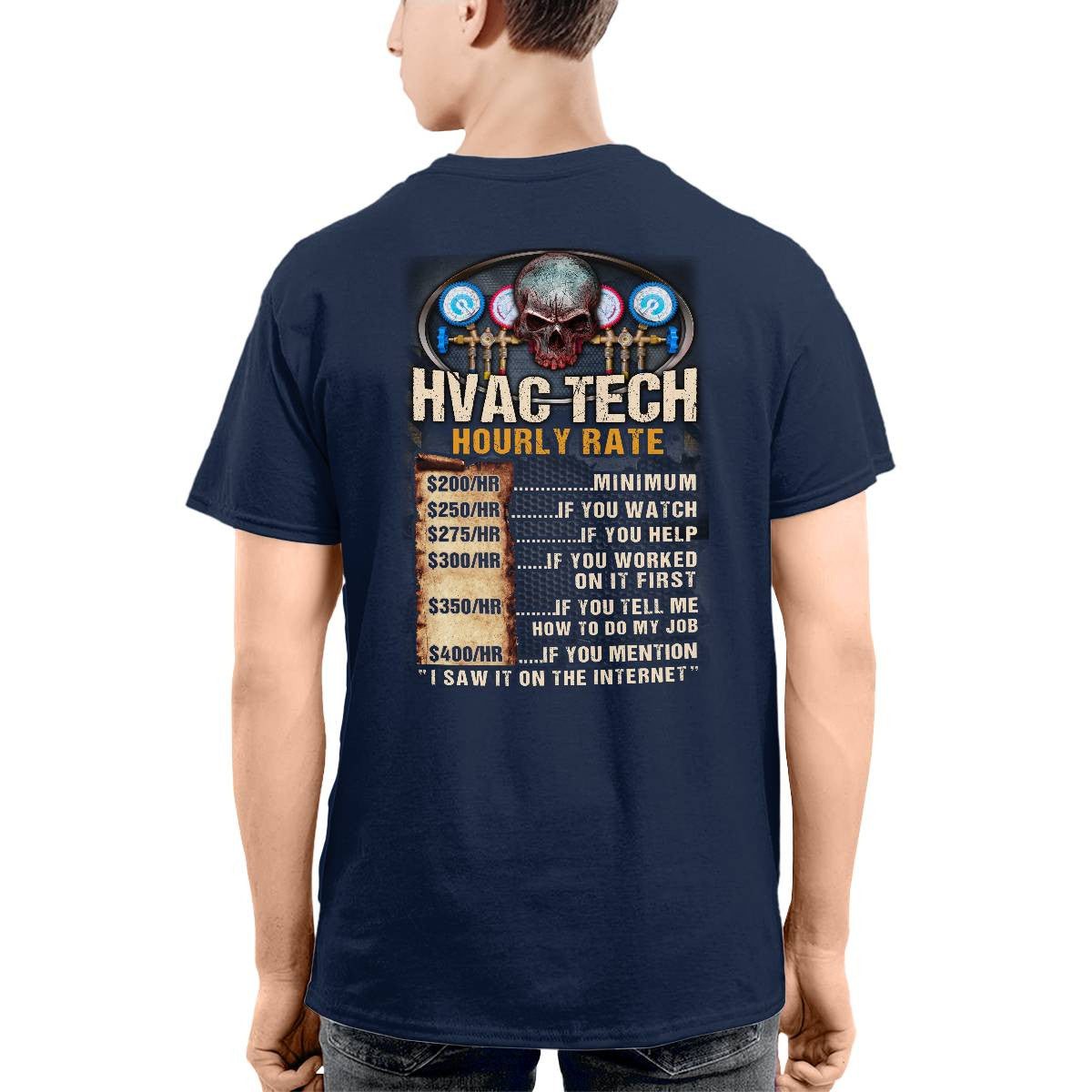 Awesome HVAC Tech Hourly Rate-Hoodie - grunx260804-0235